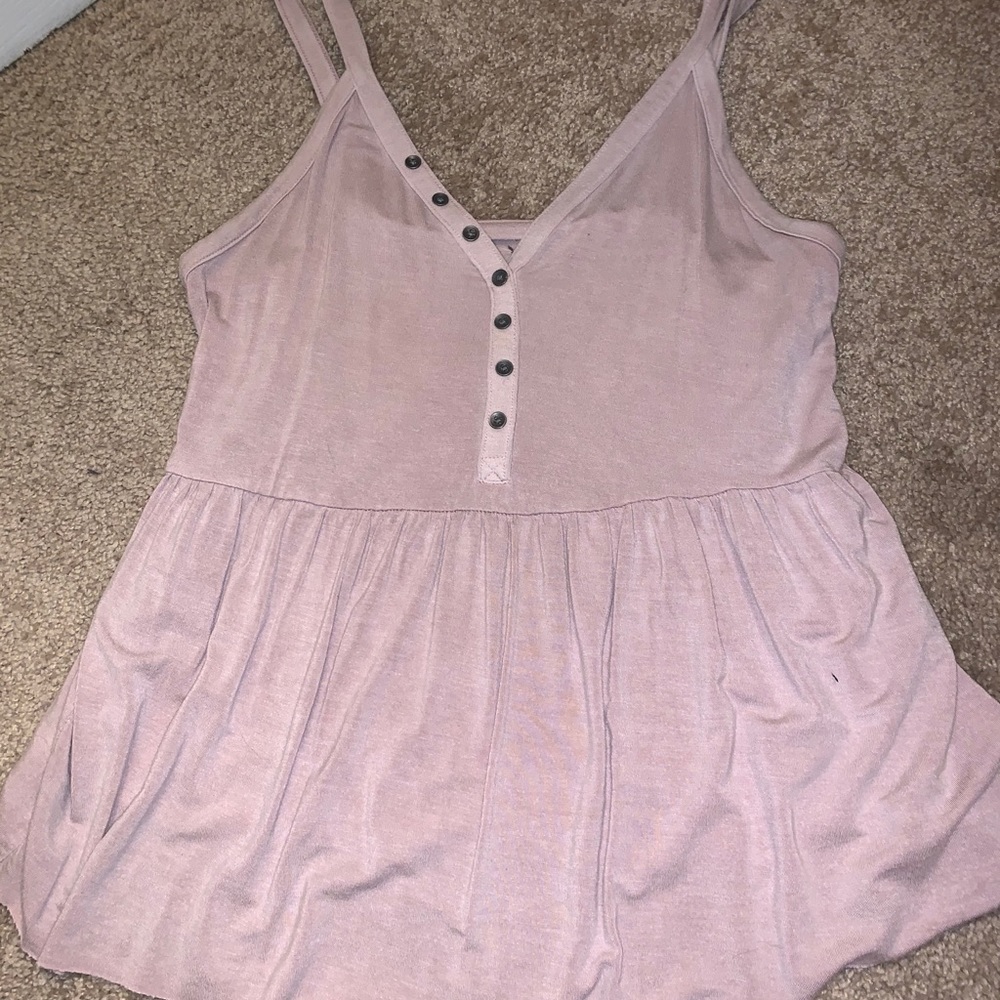 Pink American Eagle Cropped Tank Top